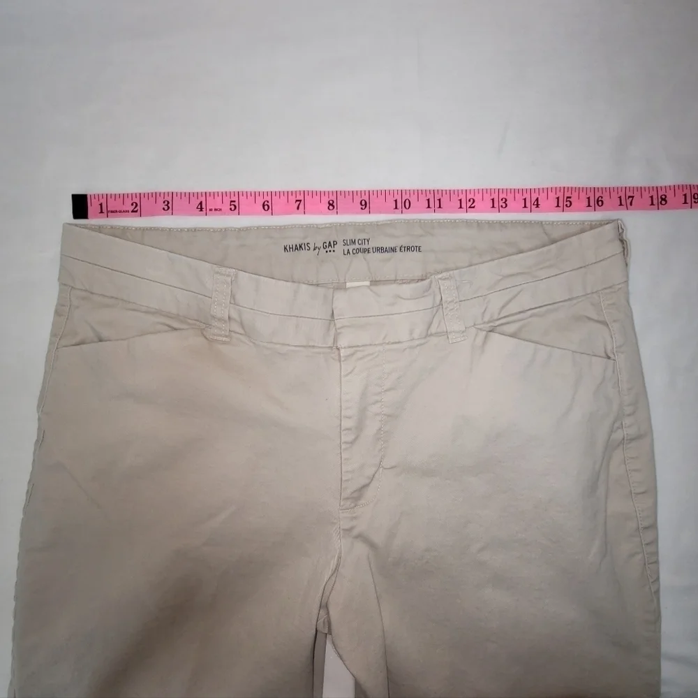 Khakis by Gap Slim City Mid-rise Light Khaki Women's Pants Size 10R - Picture 11 of 13